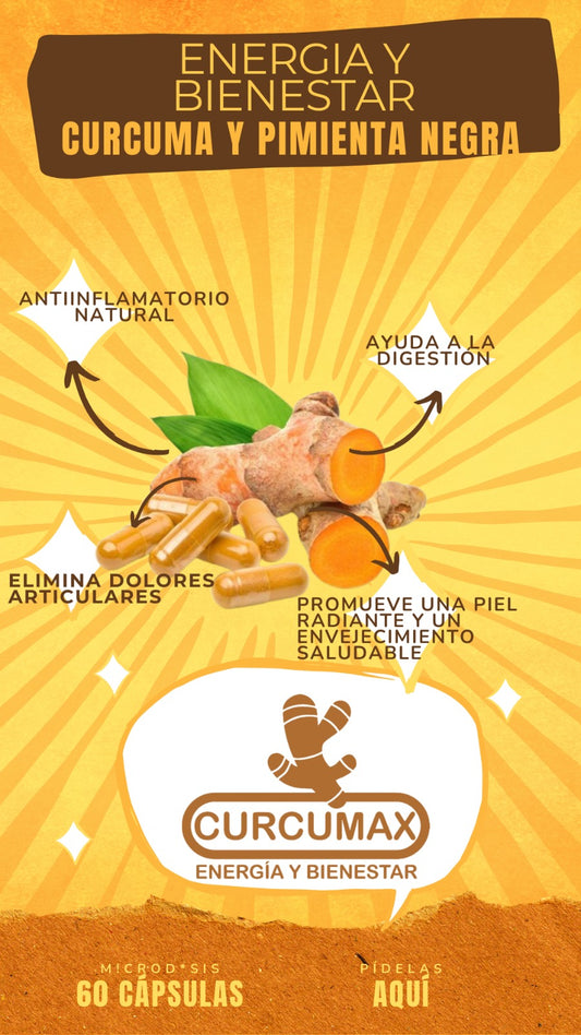 Bolsa de 60 cápsulas de CÚRCUMA Y PIMIENTA NEGRA / neurofocus